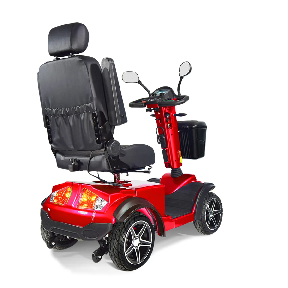 Ignite Mini Mobility Scooter In Red Rear View.jpg